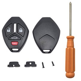 4 Buttons Replacement Key Fob Cover fit for Mitsubishi 2007-2012 Lancer Outlander 2006-2007 Eclipse 2006-2007 Galant Endeavor Keyless Entry Remote Key Fob Shell