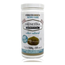 Grenetina Hidrolizada Sabor Natural 500 Grs Pretty Bee. Sin sabor