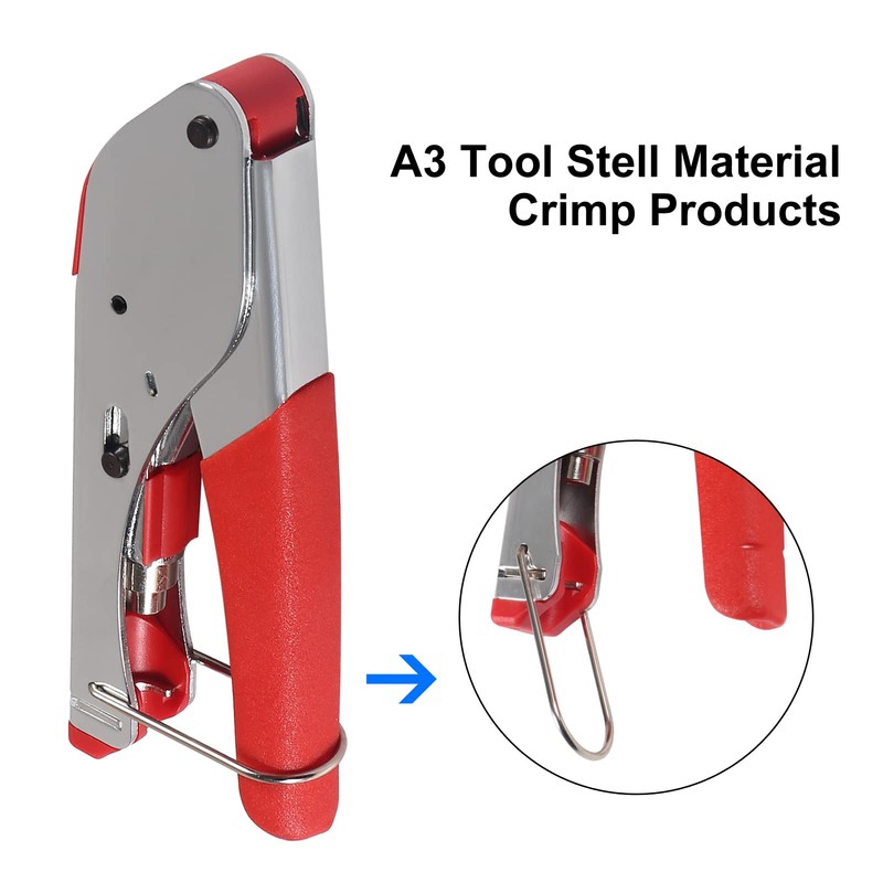 DIANN Coax Cable Crimper Coaxial Compression Tool Kit Wire Stripper