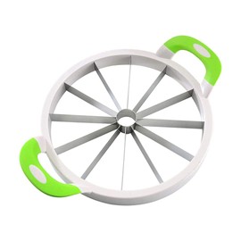 Con Melón o con Sandia. Cortador circular de frutas con cuchillas de acero inoxidable, perfecto para partir Sandias, Melones o Piñas para el desayuno o fiestas. Utensilio básico para tu cocina