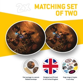 Awesome Vinyl Stickers (Set of 2) 15cm - Steampunk Magician Magic Fun Decals for Laptops,Tablets,Luggage,Scrap Booking,Fridges #14534