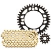 TUSK Alloy Kit & Gold X-Ring Chain Black Rear Sprocket