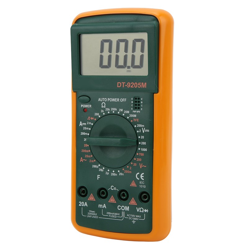 DT‑9205M LCD Large Screen Digital Multimeter Handheld Voltmeter Ohmmeter Ammeter