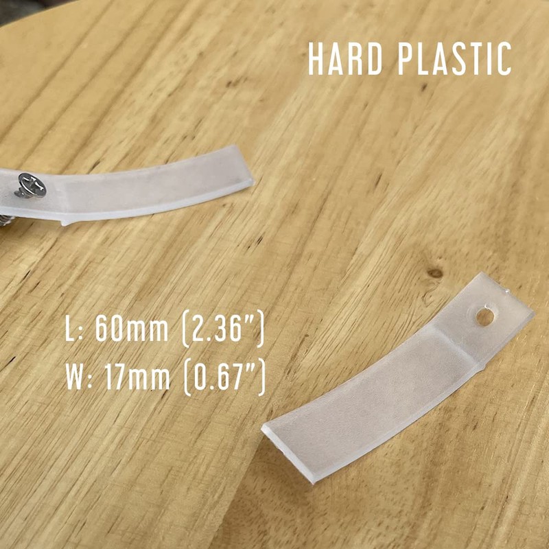Hard Plastic Drawer Stops with Screws, Clear Non-Slip Drawer Stop