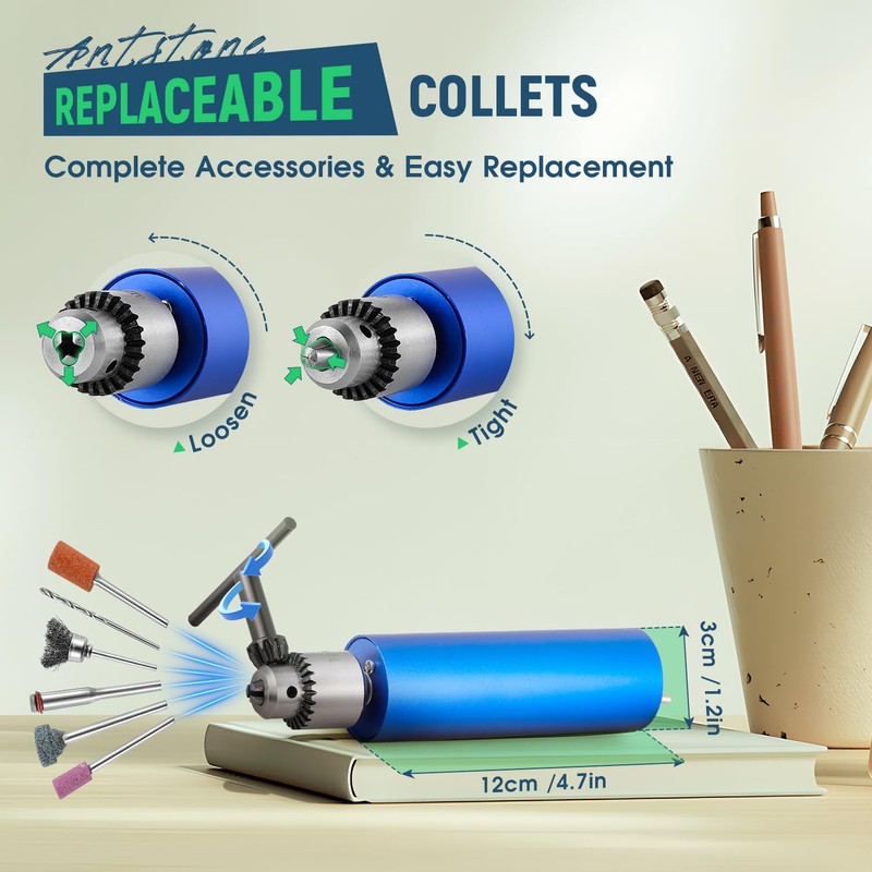 Antstone Electric Resin Polishing Kit Resin Drill with 287 Accessories