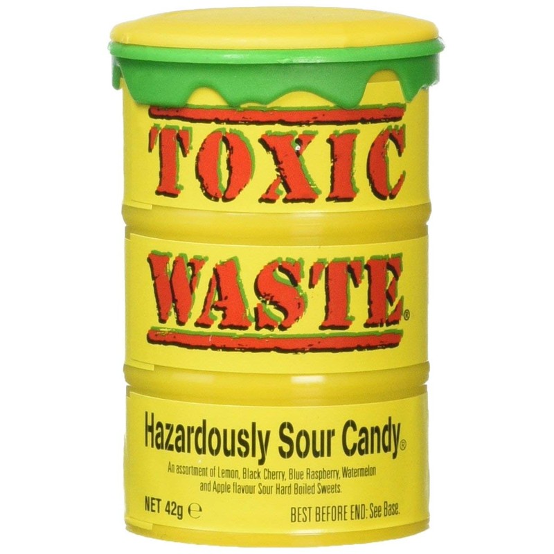 TOXIC WASTE - Hazardously Sour Candy - Apple, Watermelon, Lemon,
