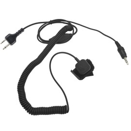 HELETUL Helmet Headset 2 Pin 2-Way Radio Kit Earpiece Mic Bicycle Bike Full Face Motorcycle Ptt Ear Piece for Midland gxt lxt gmrs Walkie Talkies