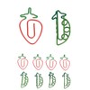 100pcs Metallic Paper Clips Strawberry Pea Shape Antislip Anti Rust