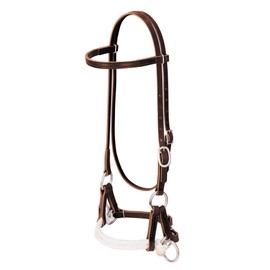 Weaver Leather Deluxe Latigo Leather Side Pull, Double Rope
