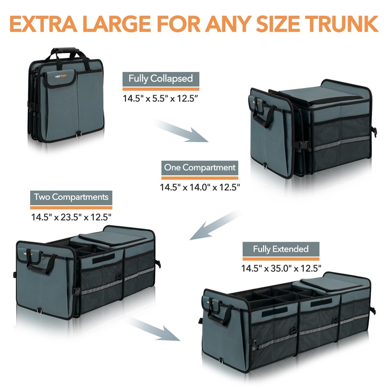 HEYTRIP Large Trunk Organizer With Built-in Leakproof Cooler Bag, 2