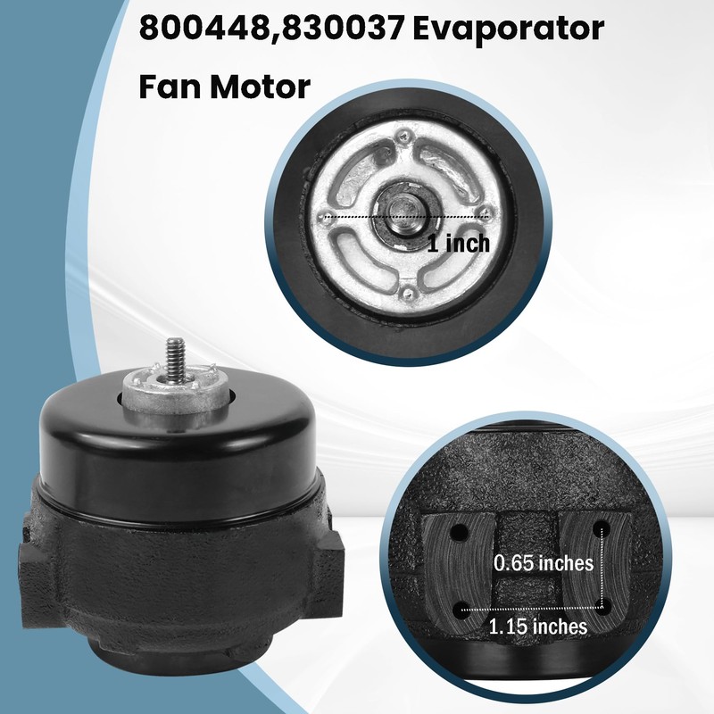 800448 830037 Evaporator Fan Motor Compatible with TR/UR Refrigerator, 115