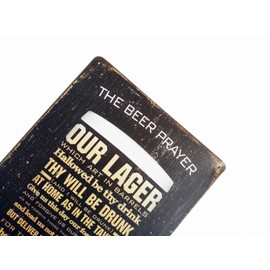 ERLOOD The Beer Prayer Tin Signs Vintage Retro Metal Bar Pub Poster Wall Plaque 12X 8
