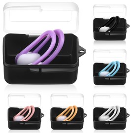 Hiboom Set of 6 Swimming Nose Clip for Kids (Age 7+) and Adult Waterproof Pool Nose Plugs for Diving Swimming and Other Water Sports with Individual Box Packed, Multi-Color