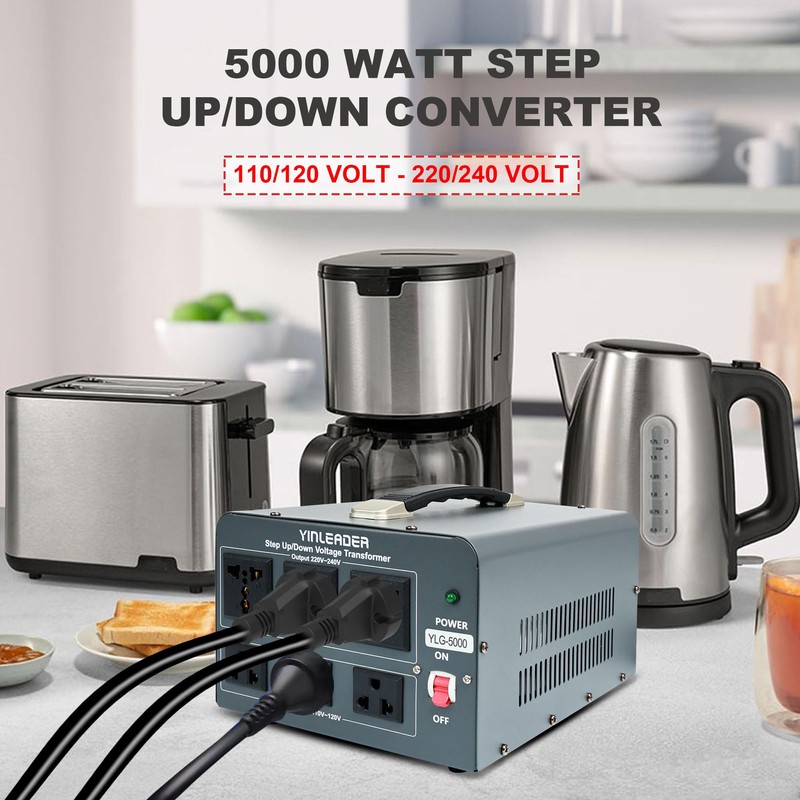 Yinleader 5000 Step Up/Down Transformer Converter 110/120 Volt - 220/240