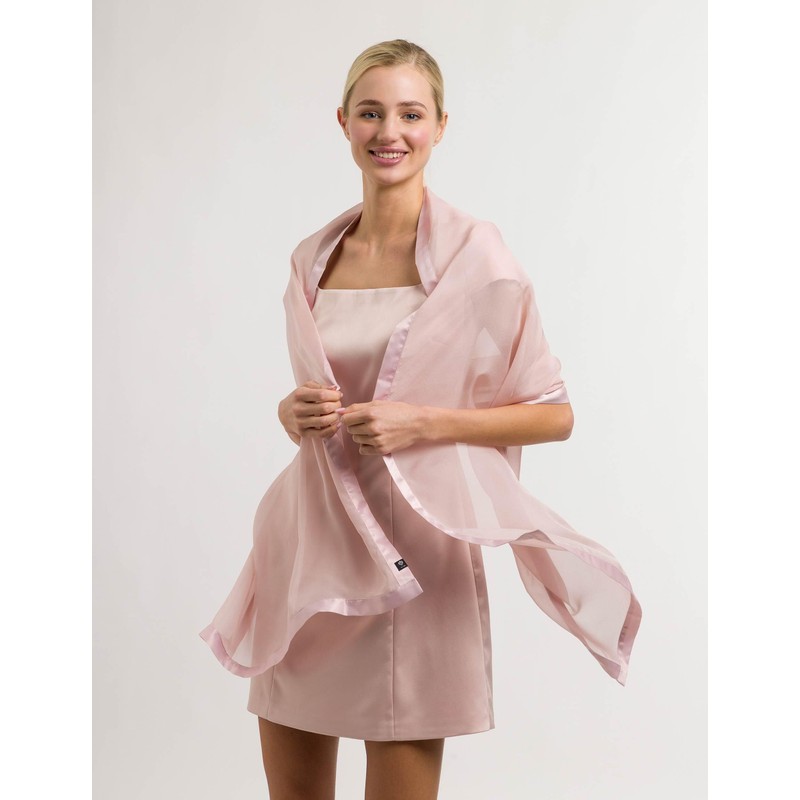 FRAAS Women's stole made of 100% silk, 60 x 180