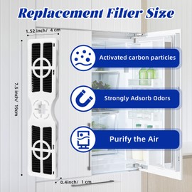 4 Pack FRGPAAF2 Air Filter, Refrigerator Air Filter Compatible with AF-2 RAF-2, PureAir Filter Replacement for Frigidaire