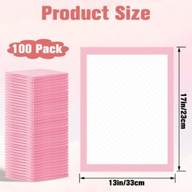 Bgtecho 100 Pack Disposable Changing Pads for Baby,13x17In Baby Disposable Underpads,Waterproof Diaper Changing Pad,Ultra Absorbent,Breathable Leakproof Underpads Bed Table Protector Mat
