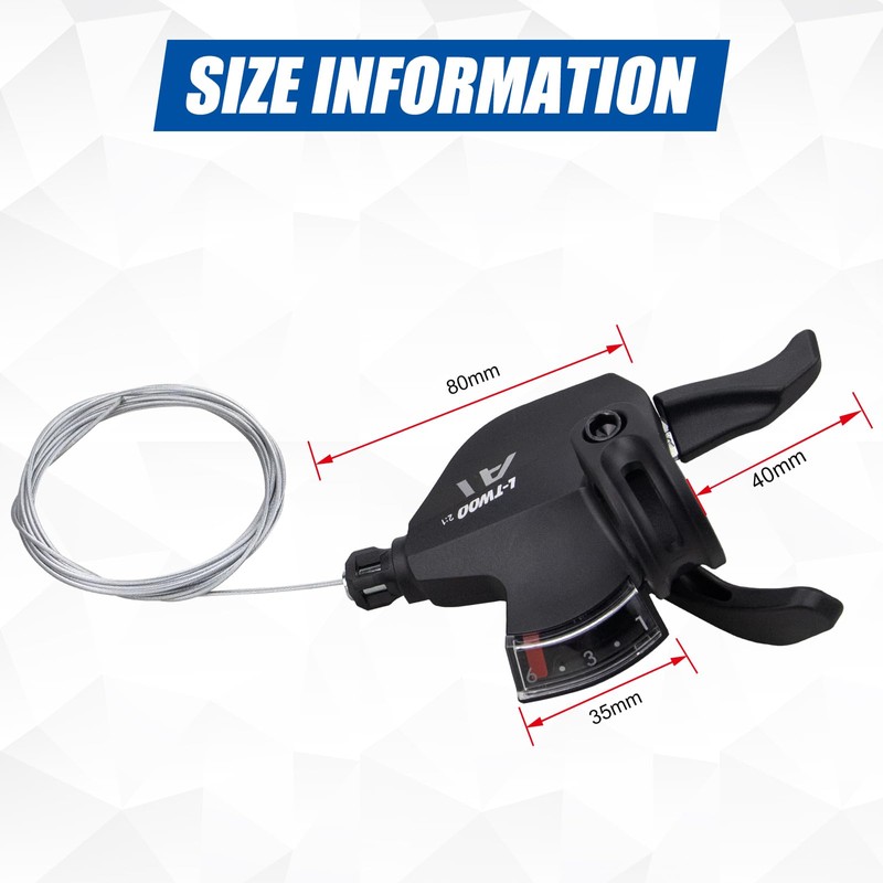 WEEROCK Bike Shifter Lever 6 Speeds Right Thumb Gear Shift