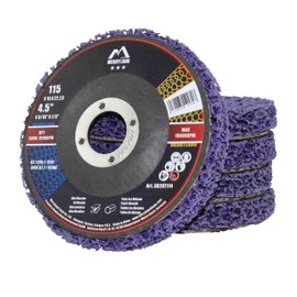 Merryland Bravo-Line SB207114-05 CSD Disc 115 Colour Rust for Angle Grinders, 115 mm Purple Cleaning Disc, Metal Stainless Steel Coarse Cleaning Disc, Pack of 5