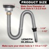 P-Trap, 201 stainless steel flexible sink pipe replacement kit, kitchen