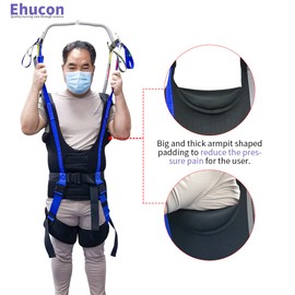 Ehucon Patient Lift Walking Sling for Standing Support,Pelvic Padded 500lbs Safety Loading Weight,Medical Hoist Standing Aids for Ambulating Training (Large (Pack of 1))