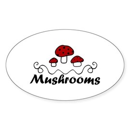 CafePress Mushrooms Sticker Oval Car Bumper Sticker
