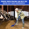Lasnten 3 Sets Manure Fork with Long Metal Handle Pitch
