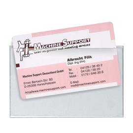 VELOFLEX 2209100 - Visitenkartentaschen selbstklebend, 90 x 57 mm, Selbstklebetaschen aus PP-Folie, 100 Stück