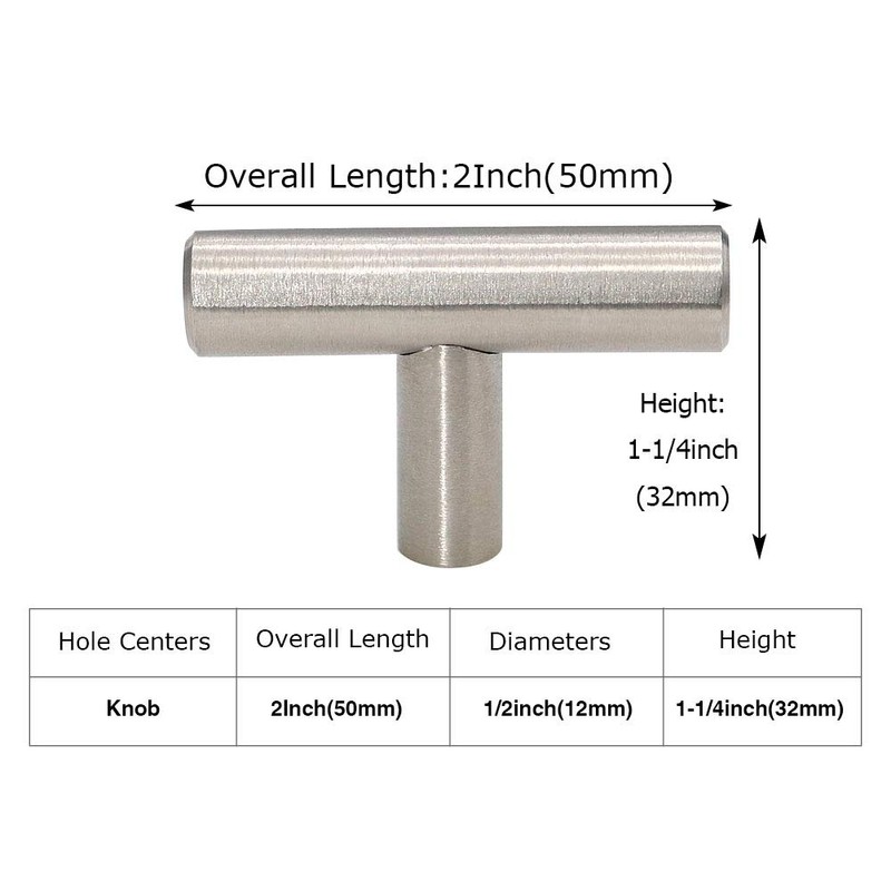 homdiy 20Pack Cabinet Knobs Brushed Nickel Drawer Knobs Cabinet Door