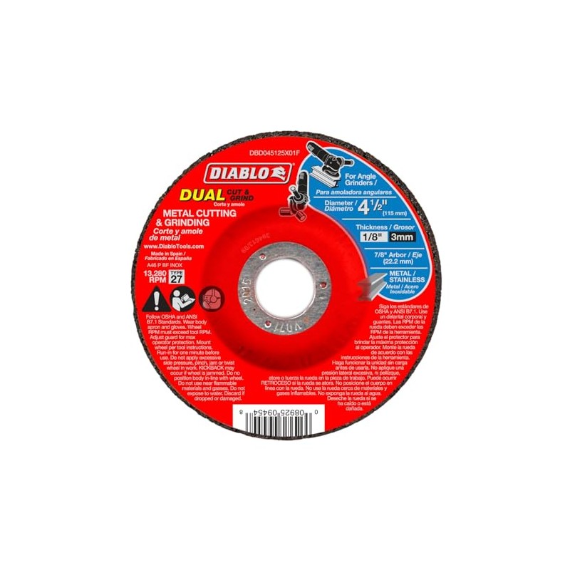 Diablo Type 27 Metal Dual Cut and Grind Disc -