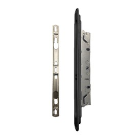Multipoint Mortise Lock Replacement with Keeper and Screws for Patio Glass Door Lock Repair | Fix Sliding Door Mortise Lock | (DL-775) (Black)