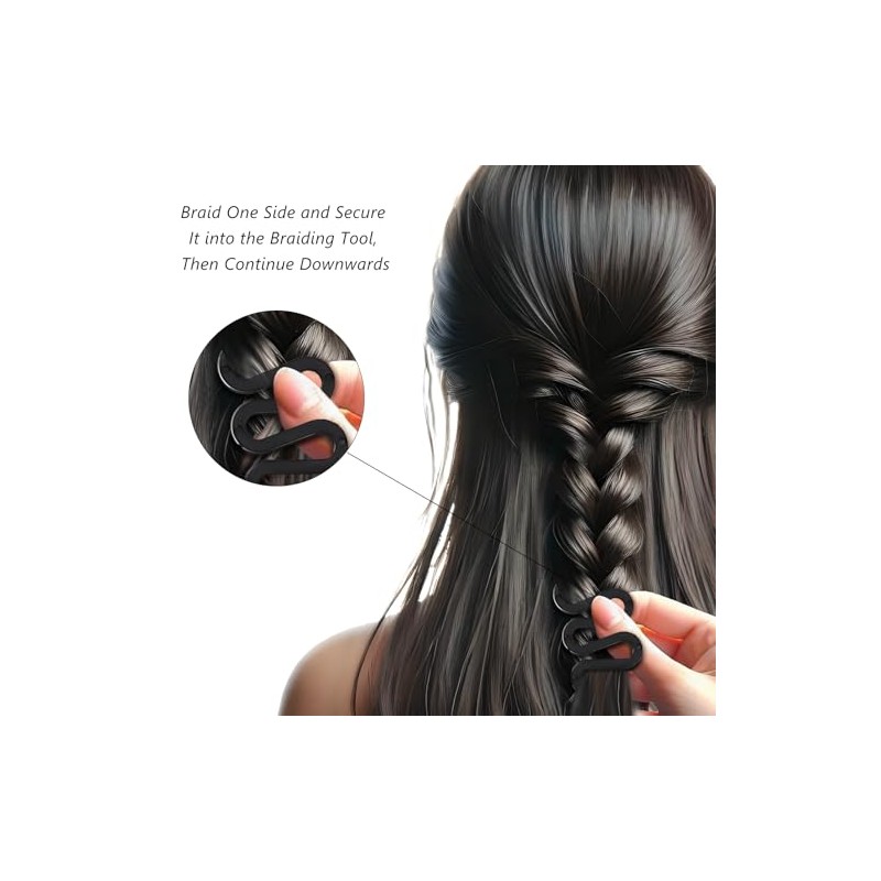 5 Pcs Hair Braiding Tool with Hook, Magic Twist Roller