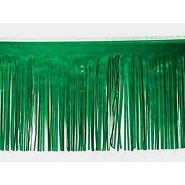 Grass Green Vinyl Fringe, 15 Inches x 10 Feet, Parade Float Decoration, Parade Float Decorations for Trailer Or Golf Cart, Fringe Garland for Parties and Parades