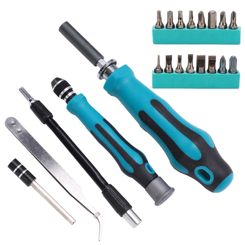 57Pcs Ratchet Screw Set Driver Bits with Socket Handle Manual