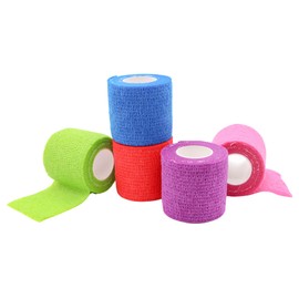 Henry Schein Self-Adherent Bandage Wrap, Non-Woven Fabric 2"x5yd Assorted Colors, Non-Sterile Box of 30