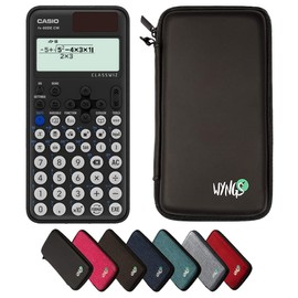 CALCUSO Economy Pack: Casio FX 85 DE CW ClassWiz Technical Scientific Calculator and WYNGS Protective Case, Black