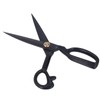 Sewing Scissors 10in Black High Manganese Steel Iron Ergonomic Curved