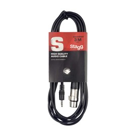 Stagg 18288 3 m 3 Pin 1x Stereo Mini-Phone Plug/1x Female XLR Connector Deluxe Audio Cable - Black