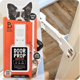Door Buddy Adjustable Cat Door Prop – Dog Proof Cat Door Latch Holder & Interior Pet Door Stopper (2 Pack)