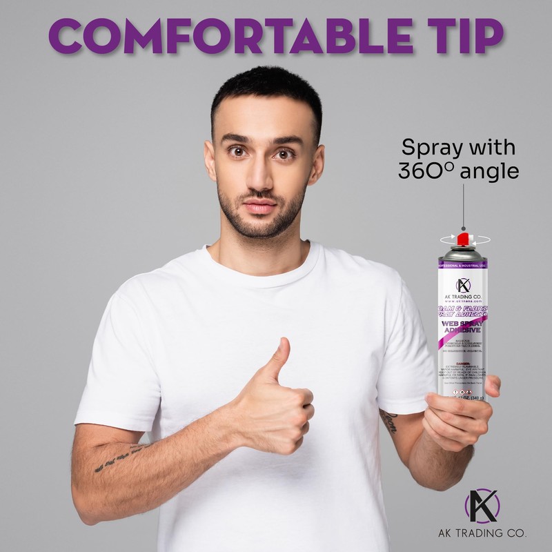 AK TRADING CO. Professional Quality General Multipurpose Spray Adhesive, 12-Ounce