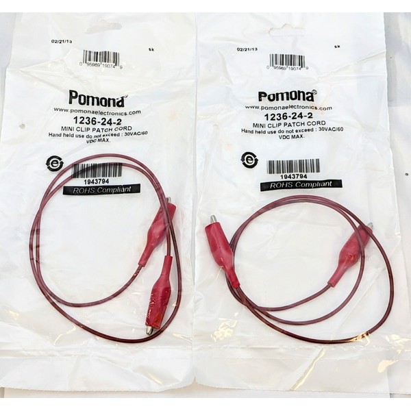 Pomona 2 (LOT) OF POMONA B-24-2 BANANA PLUG PATCH CORD