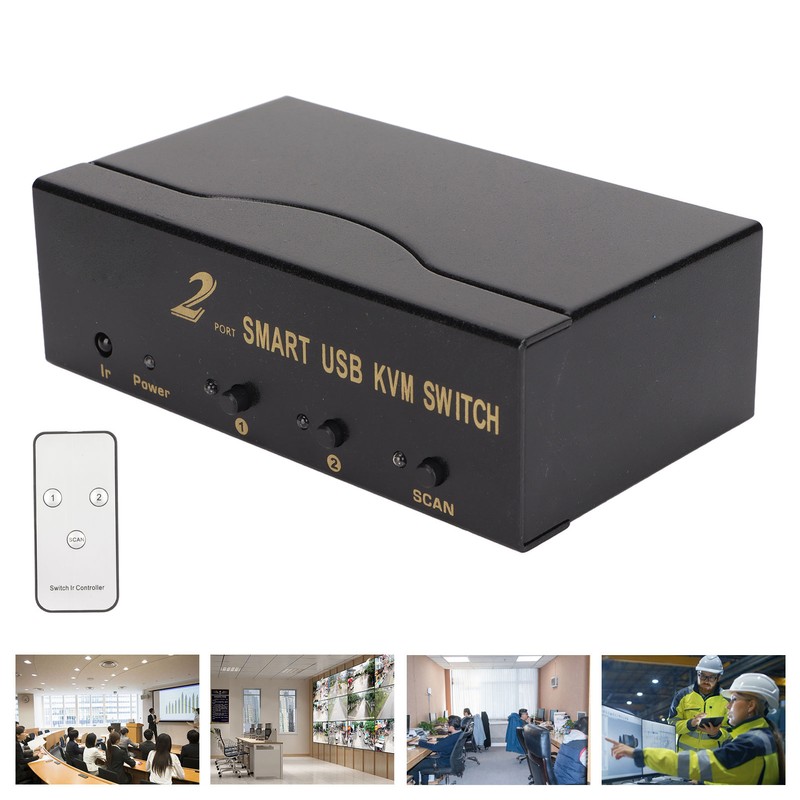 2 In 1 Out VGA KVM Switch 4 USB Port