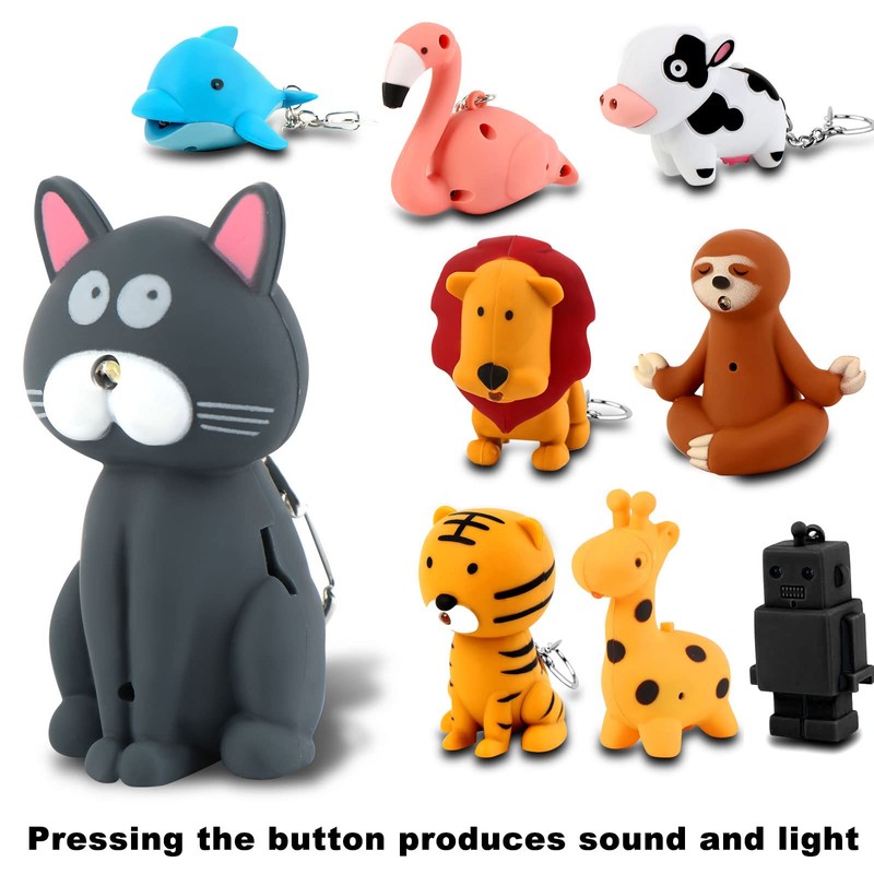 Oppaxf 9 Pieces Nurse Flashlight Pediatric, Nurse Flashlight Keychain, Animal