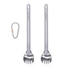 Boundless Voyage Outdoor Titanium Long Handle 220mm Spork Polished Titanium