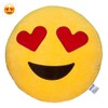 EvZ Emoji Heart Eyes Face Emoticon Cushion Stuffed Plush Soft