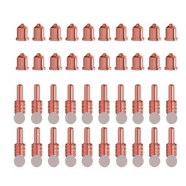 KEMAO 20Pcs 220819 Plasma Cutter Nozzle Tips 20Pcs 220842 Plasma Cutter Electrode Fit for Hypertherm Powermax 65/85/105 Plasma Cutting Torch Consumable
