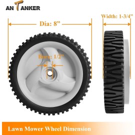 Craftsman Lawn Mower Front Wheel Tire For Craftsman Model 917.370600 917.323980 917.370440