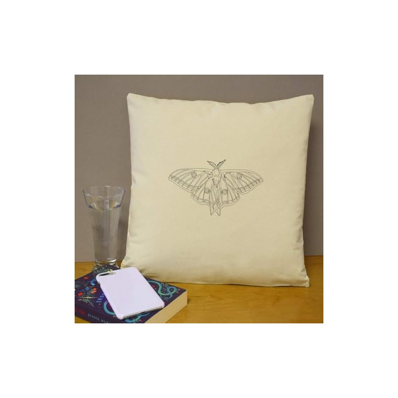 Azeeda 40cm x 40cm 'Luna Moth' Canvas Cushion Cover (CV00040408)