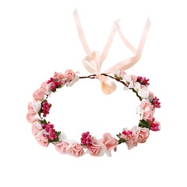 Beautiful Headband with Dried Flowers - Optimal Hair Wreath for Communion Young Women - Flower Wreath Headpiece - Oktoberfest Hair Accessories