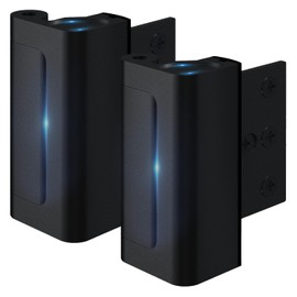 Rerishom Door Lock Withstand 800 lbs for Inward Swinging Door, Door Reinforcement Lock with 8 Screws to Prevent Unauthorized Entry, Pin Tumbler for Extra Home Security and Privacy, 2 Pack, Black